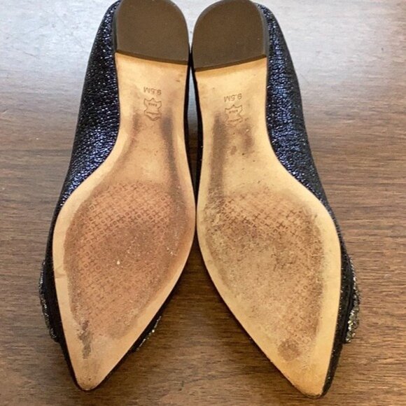 Tory Burch Vanessa Crystal Bow Flats Women’s Size 9.5 Ballet Shoes Designer - Picture 6 of 6